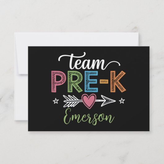 Gepersonaliseerde Naam Team Pre-K Pre-School Leraa Bedankkaart (Voorkant)