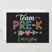 Gepersonaliseerde Naam Team Pre-K Pre-School Leraa Kaart (Voorkant)
