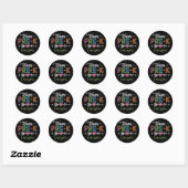 Gepersonaliseerde Naam Team Pre-K Pre-School Leraa Ronde Sticker (Vel)