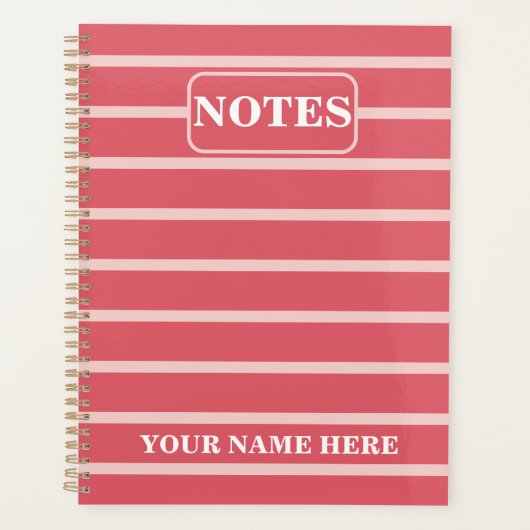GEPERSONALISEERDE NAAM & TEKST EENVOUDIGE STIJLVOL PLANNER (Voorkant)