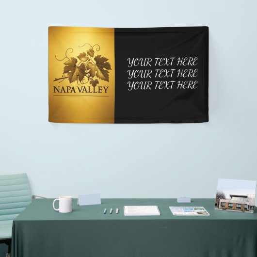 Gepersonaliseerde Naam Tekst Napa Valley Event Ban Spandoek (Beurs)