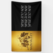 Gepersonaliseerde Naam Tekst Napa Valley Event Ban Spandoek (Verticaal)