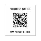 Gepersonaliseerde naam tekst QR-code Zelfinkkend s Zelfinktende Stempel (Design)