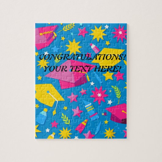 Gepersonaliseerde Naam Tekst Uniek Afstuderen Cade Legpuzzel (Verticaal)