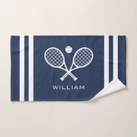 Gepersonaliseerde naam Tennis Navy Blue Stripes