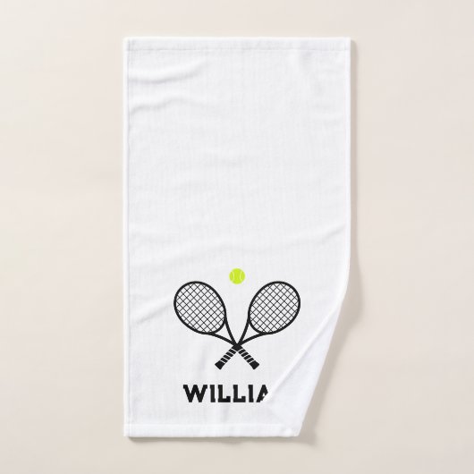 Gepersonaliseerde naam Tennis White Handdoek (Handdoek)