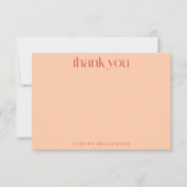 Gepersonaliseerde naam Terracotta Floral Vrijgezel Bedankkaart (Voorkant)