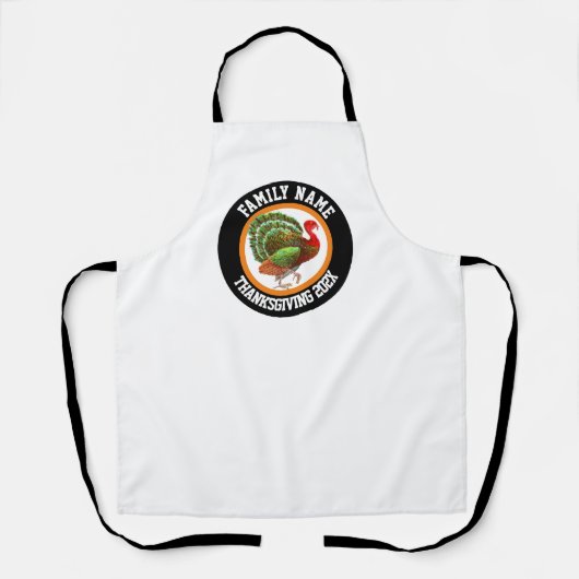 Gepersonaliseerde Naam Thanksgiving Turkije Schort (Voorkant)