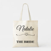 Gepersonaliseerde naam The Bride Wedding Team Tote Bag (Achterkant)