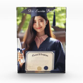 Gepersonaliseerde naam & titel Afstuderen fotoplaa Fotoblokken (Voorkant)