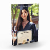 Gepersonaliseerde naam & titel Afstuderen fotoplaa Fotoblokken (Links)