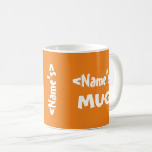 Gepersonaliseerde naam Trio Oranje witte Mok