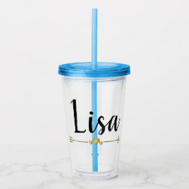 gepersonaliseerde naam tumbler acryl drinkbeker