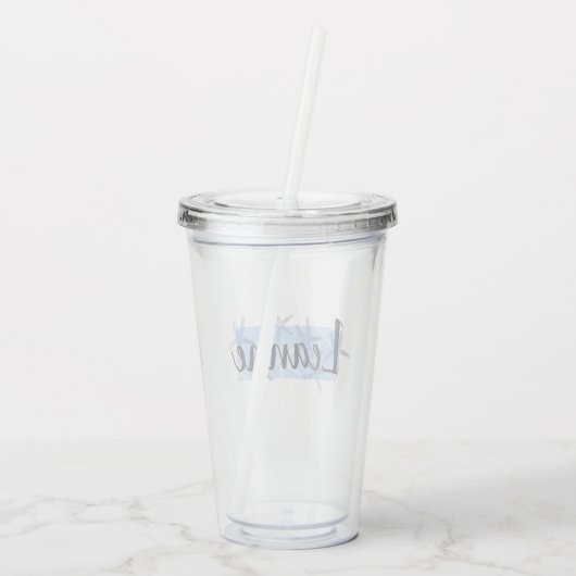gepersonaliseerde naam tumbler acryl drinkbeker (Achterkant)