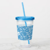 gepersonaliseerde naam tumbler fish shark acryl drinkbeker (Links)