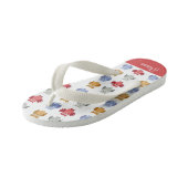Gepersonaliseerde naam Uil Beach Kinder Teenslippers (Schuin)