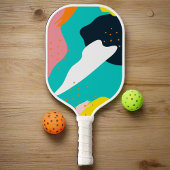 Gepersonaliseerde Naam Uniek Kleurrijk Abstract Pickleball Paddle