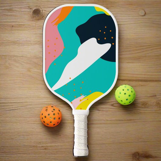 Gepersonaliseerde Naam Uniek Kleurrijk Abstract Pickleball Paddle