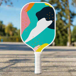 Gepersonaliseerde Naam Uniek Kleurrijk Abstract Pickleball Paddle
