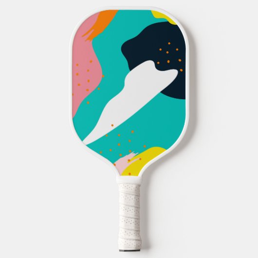 Gepersonaliseerde Naam Uniek Kleurrijk Abstract Pickleball Paddle (Voorkant)