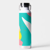 Gepersonaliseerde Naam Unieke Kleurrijke Abstracte Waterfles (Voorkant)