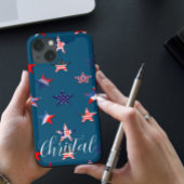 Gepersonaliseerde naam USA vlag ster 4 juli Case-Mate iPhone Case