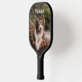 Gepersonaliseerde naam uw hond foto pickleball paddle (Links)