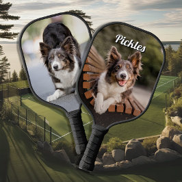 Gepersonaliseerde naam uw hond foto pickleball paddle