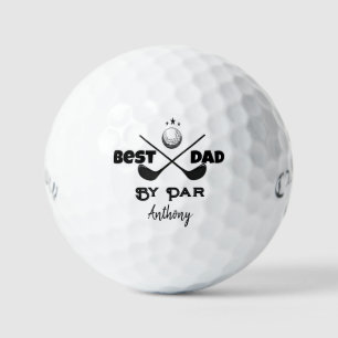 Gepersonaliseerde naam Vaderdag Best Dad By Par Golfballen
