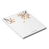 Gepersonaliseerde naam Vallende herfstbladeren Her Notitieblok (Schuin)