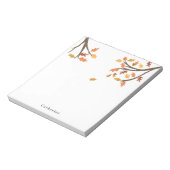 Gepersonaliseerde naam Vallende herfstbladeren Her Notitieblok (Linkerzijde)