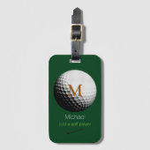 Gepersonaliseerde naam van de golfspeler bagagelabel (Voorkant (verticaal))