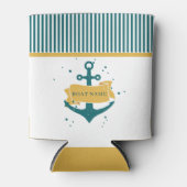 Gepersonaliseerde naam van de nautische boot blikjeskoeler (Voorkant)