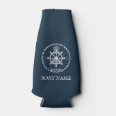 Gepersonaliseerde naam van de nautische boot flesjeskoeler (Voorkant)