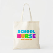 Gepersonaliseerde naam van de schoolverpleegkundig tote bag (Voorkant)
