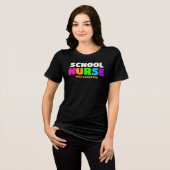 Gepersonaliseerde naam van de schoolverpleegkundig Tri-Blend shirt (Voorkant volledig)