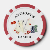 Gepersonaliseerde naam van het casino poker chips (Achterkant)