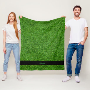 gepersonaliseerde naam van het gras fleece deken