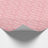 Gepersonaliseerde naam van het meisje Baby shower  Cadeaupapier (Hoek)