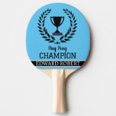 Gepersonaliseerde naam van Ping pong kampioen typo Tafeltennisbatje (Voorkant)