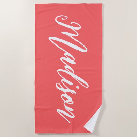 Gepersonaliseerde naam Verjaardag Custom Pool Vaka Strandlaken (Voorkant)