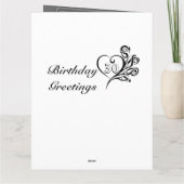 Gepersonaliseerde naam Verjaardag Woorden Happy Bi Kaart (Achterkant)