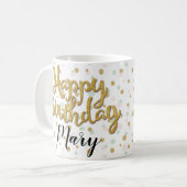 Gepersonaliseerde naam verjaardagsmeisje mok (Voorkant links)