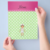 Gepersonaliseerde naam verpleegkundige groene polk flyer (Hand)