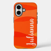 Gepersonaliseerde naam Vibrant Helder Rood Sinaasa Case-Mate iPhone Case (Achterkant)