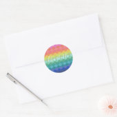 Gepersonaliseerde naam Vibrant Kleurrijke geometri Ronde Sticker (Envelop)