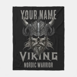 Gepersonaliseerde NAAM Viking Warrior Heritage Fleece Deken