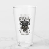 Gepersonaliseerde NAAM Viking Warrior Heritage Glas (Achterkant)