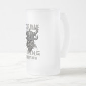 Gepersonaliseerde NAAM Viking Warrior Heritage Matglas Bierpul (Voorkant rechts)