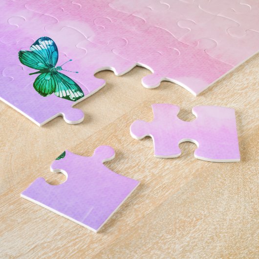 Gepersonaliseerde naam vlinder Puzzel Legpuzzel (Zijkant)